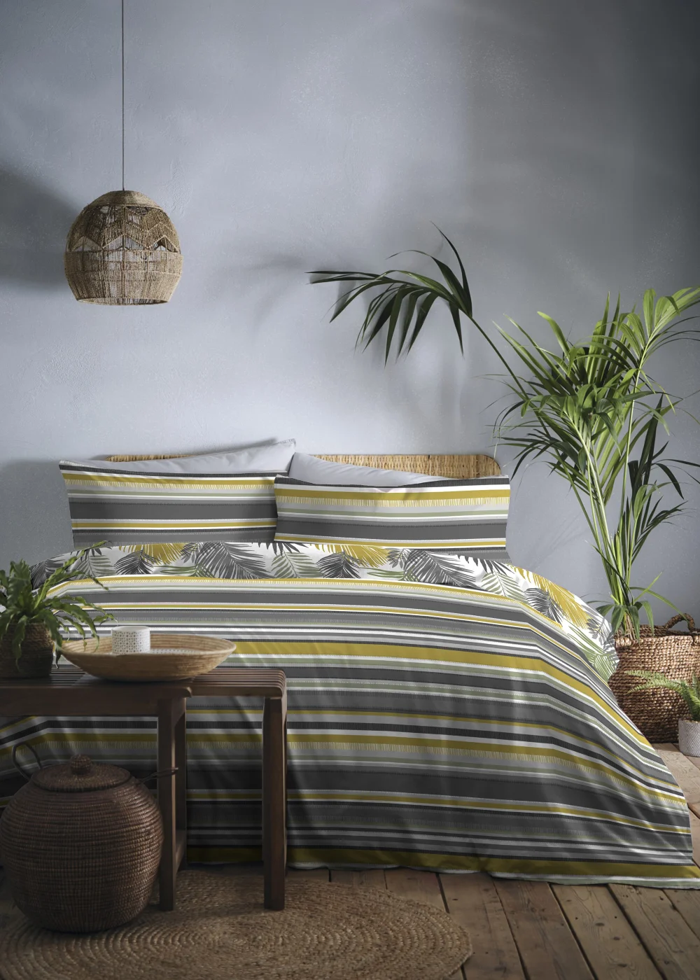 Fusion Tropical Yellow Duvet Cover Set - Single Image 4