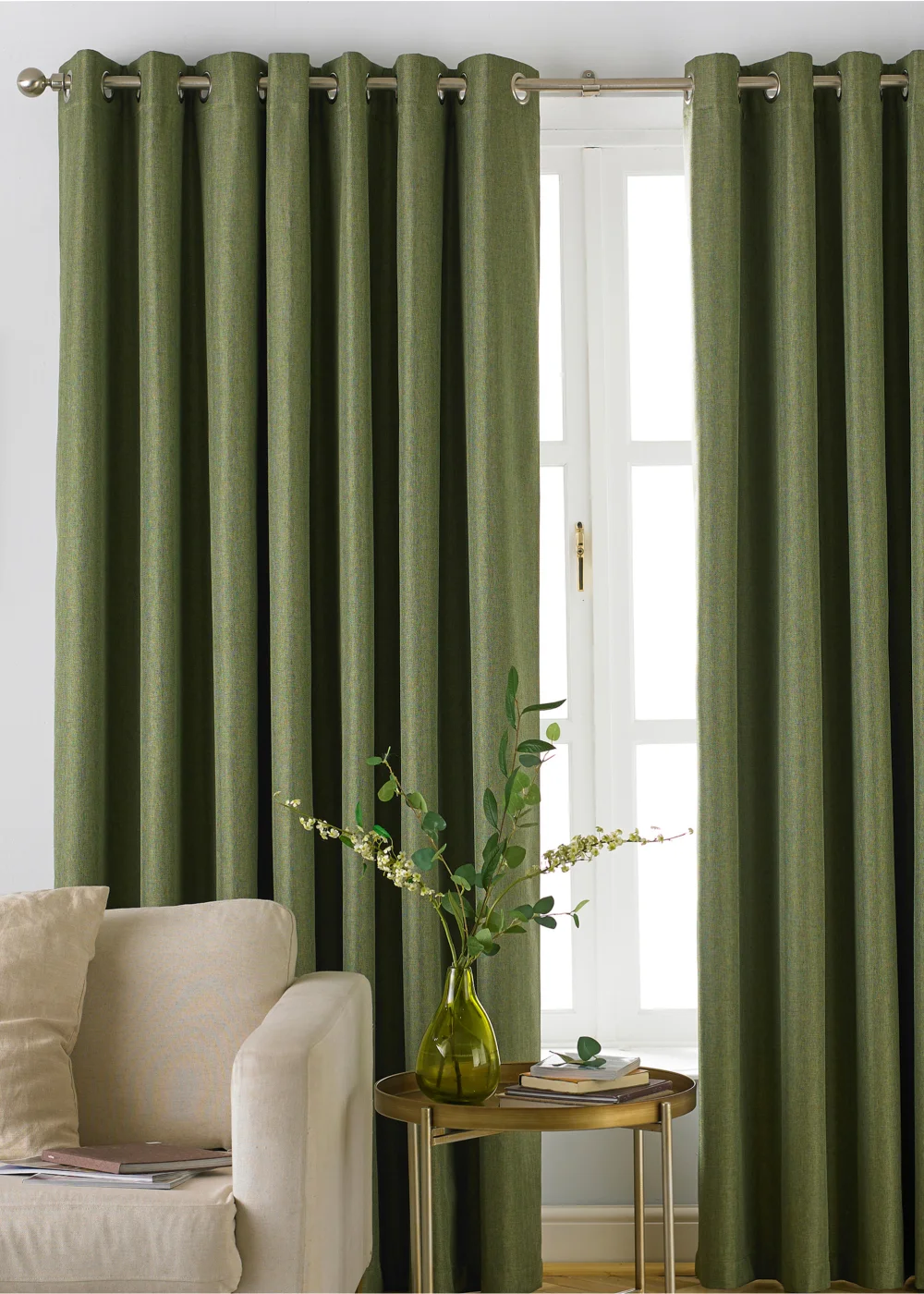 furn. Moon Premium Thermal Blackout Ringtop Eyelet Curtains (229cm x 229cm) - 46W X 54D (116x137cm) Image 1