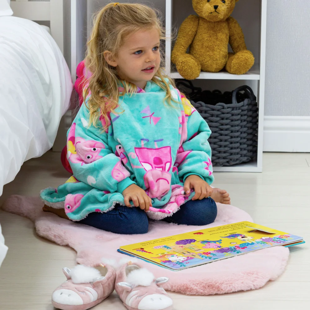 HUGZEE Peppa Pig Joyful Wearable Hooded Fleece - Small Image 2