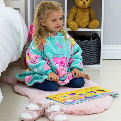 HUGZEE Peppa Pig Joyful Wearable Hooded Fleece - Small Image 2