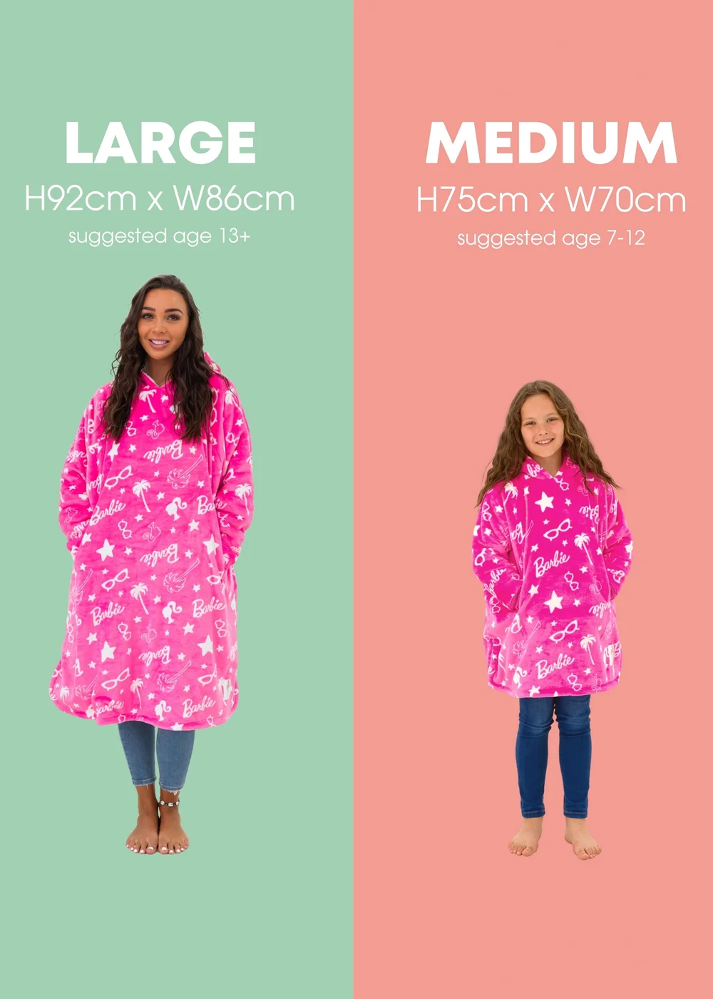 HUGZEE Barbie Stars Wearable Hooded Fleece - Medium Image 2