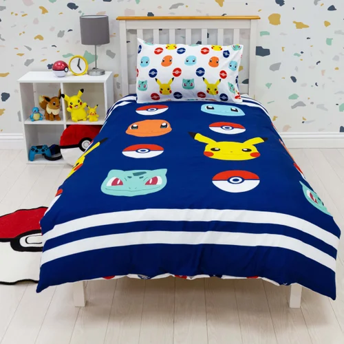 Pokemon Badges Duvet Cover - Single Image 1