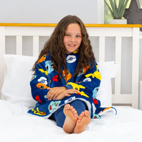 HUGZEE Pokemon Badges Wearable Hooded Fleece - Medium Image 1