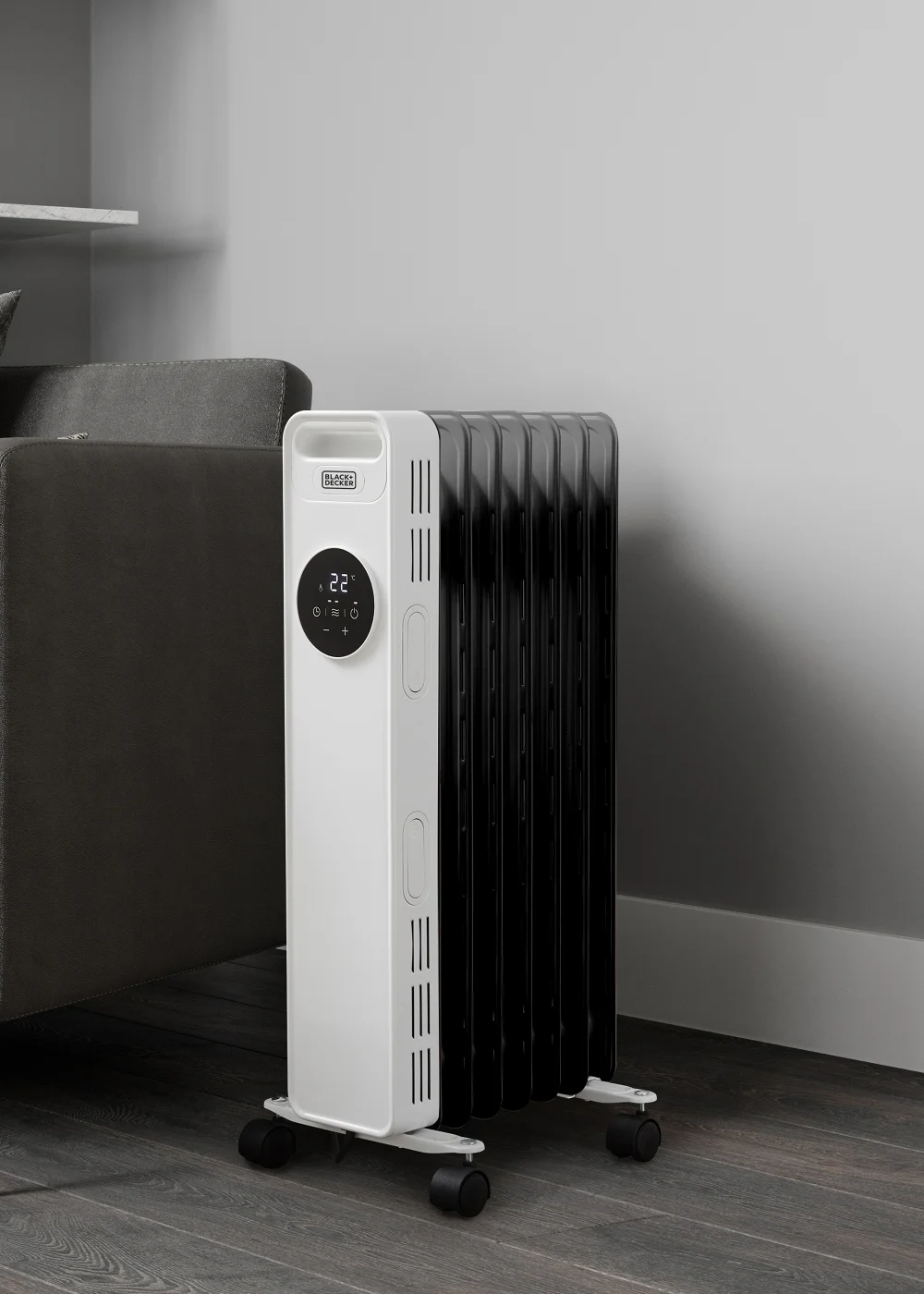 Black+Decker 1.5KW Digital Oil Filled Radiator - One Size Image 2