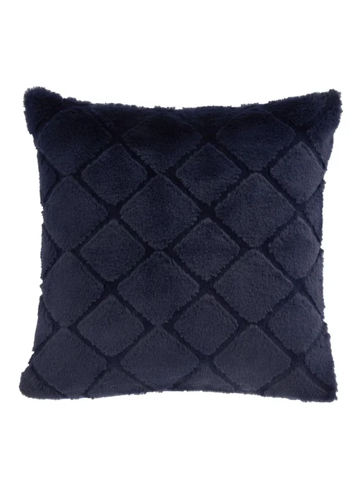 Catherine Lansfield Cosy Diamond Cushion (43x43cm) - 43W X 43D Image 1