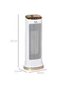 HOMCOM Oscillating Tabletop Ceramic Space Heater (52.5cm x 20.5cm x 15.5cm) - No Size Image 3