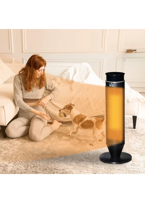 HOMCOM Tower Heater (52.5cm x 20cm x 20cm) - No Size Image 2