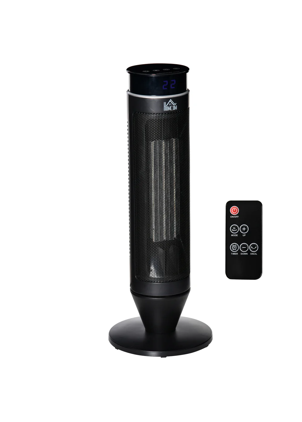 HOMCOM Tower Heater (52.5cm x 20cm x 20cm) - No Size Image 1