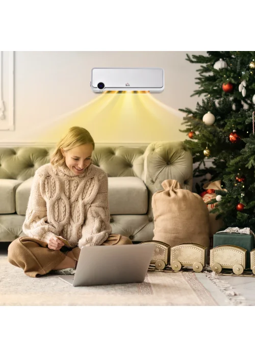 HOMCOM Wall Downflow Heater (56cm x 18.5cm x 12cm) - No Size Image 2