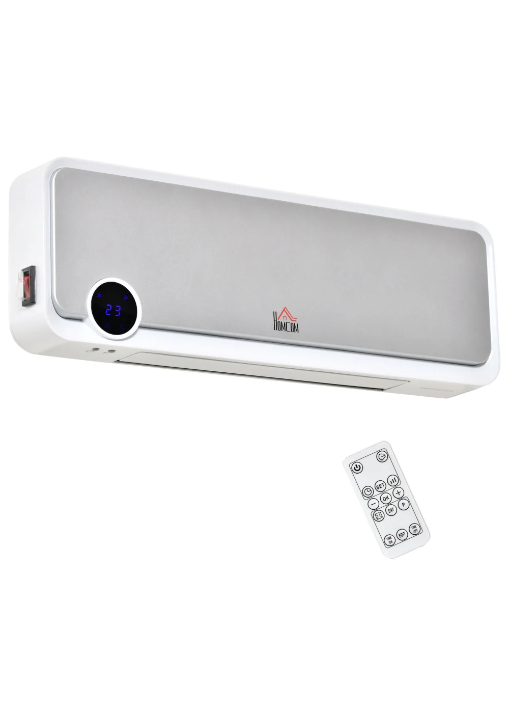 HOMCOM Wall Downflow Heater (56cm x 18.5cm x 12cm) - No Size Image 1