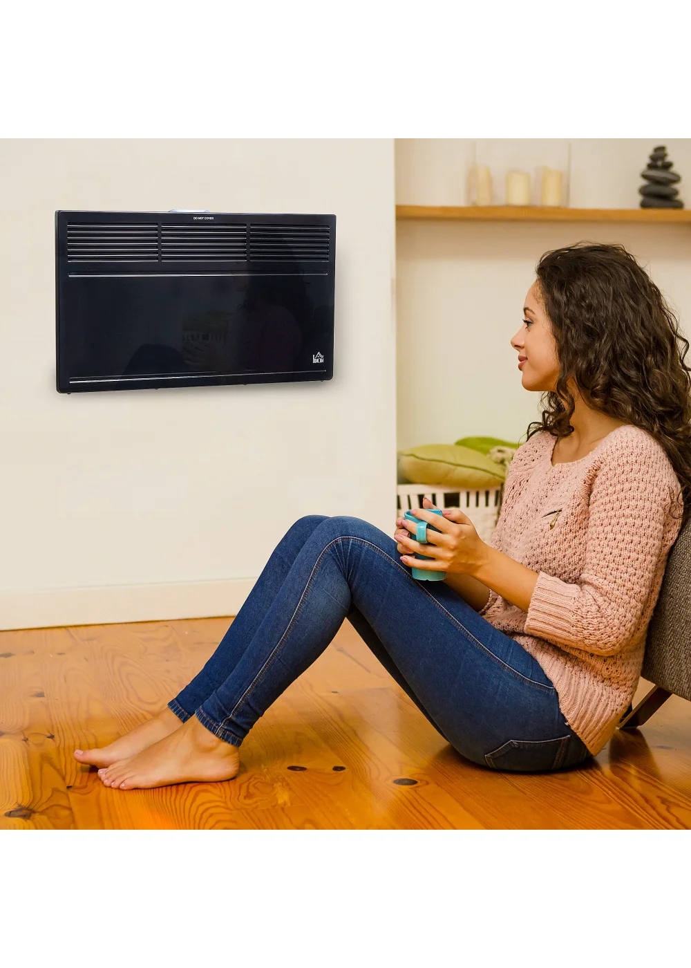 HOMCOM Convector Radiator Heater (45.5cm x 74cm x 23cm) - One Size Image 2