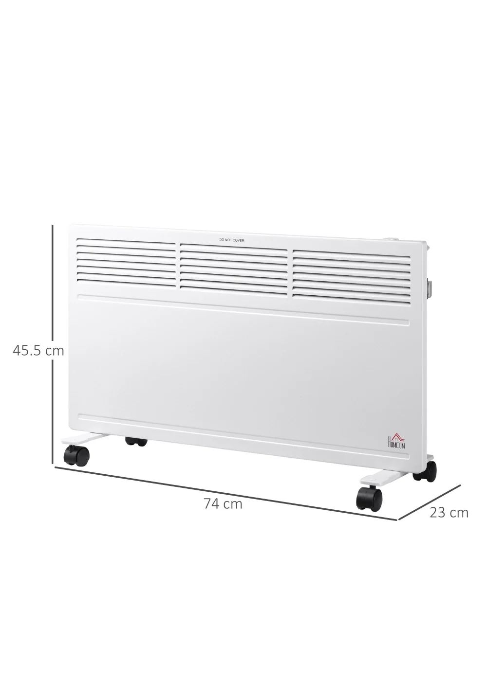 HOMCOM Convector Radiator Heater (45.5cm x 74cm x 23cm) - No Size Image 3