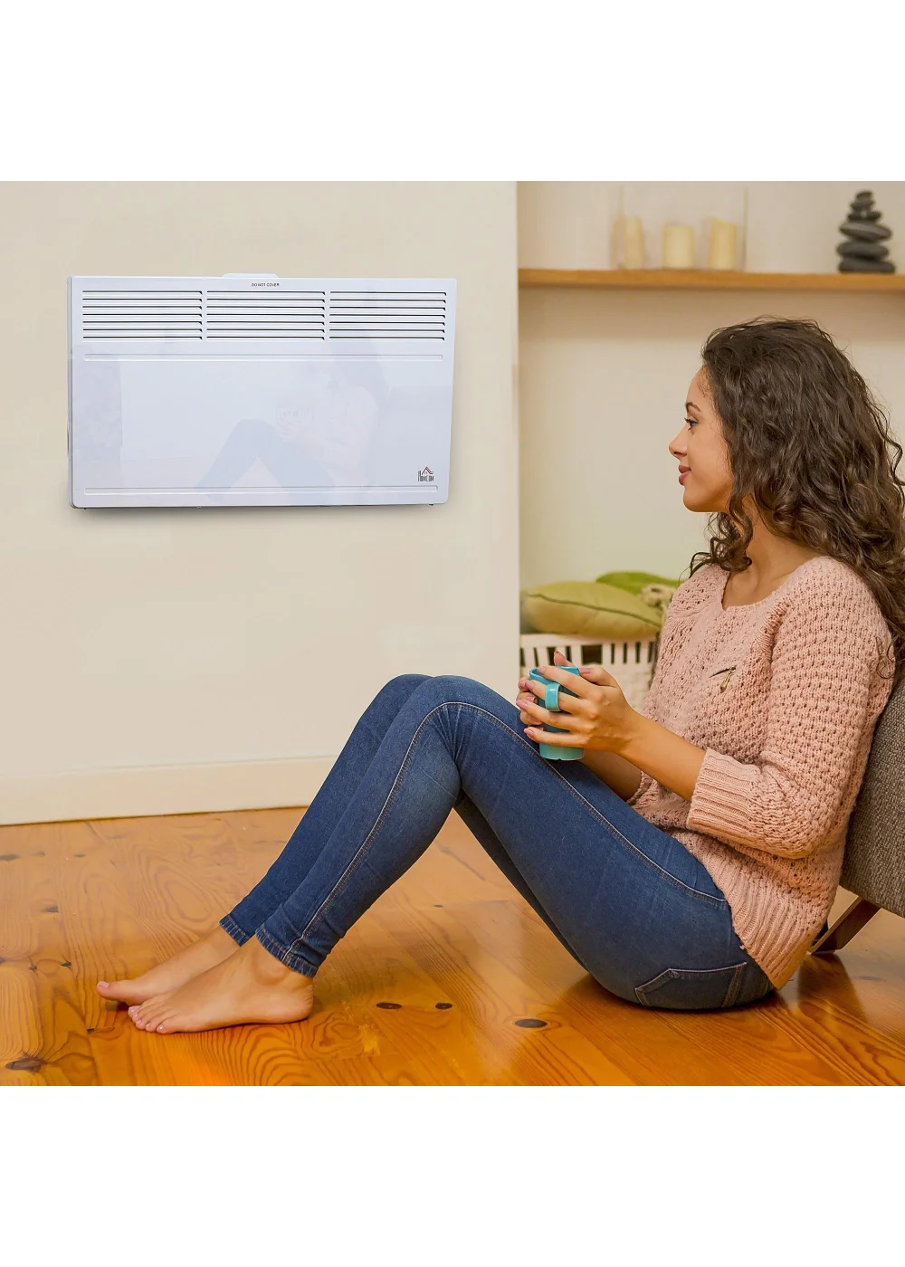 HOMCOM Convector Radiator Heater (45.5cm x 74cm x 23cm) - No Size Image 2