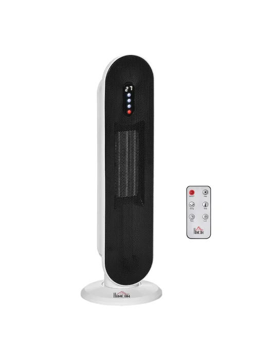 HOMCOM Portable Oscillating Tower Ceramic Heater (21cm x 21cm x 63.5cm) - No Size Image 1