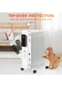 HOMCOM Oil Filled Nine Fin Portable Radiator (42.5cm x 24cm x 63cm) - One Size Image 5