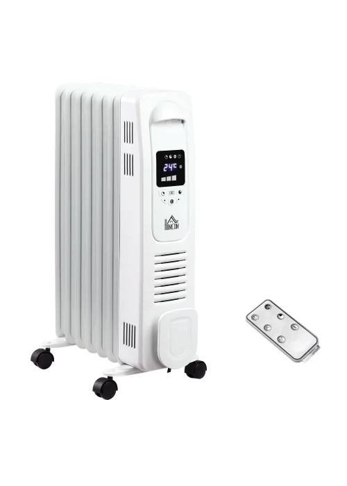 HOMCOM Oil Filled Radiator Space Heater (36.5cm x 24cm x 64cm) - No Size Image 1