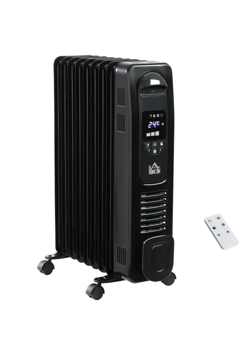 HOMCOM Oil Filled Radiator Electric Heater (44.5cm x 24cm x 64cm) - No Size Image 1