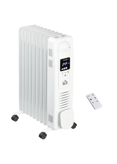 HOMCOM Oil Filled Radiator Electric Heater (44.5cm x 24cm x 64cm) - No Size Image 1