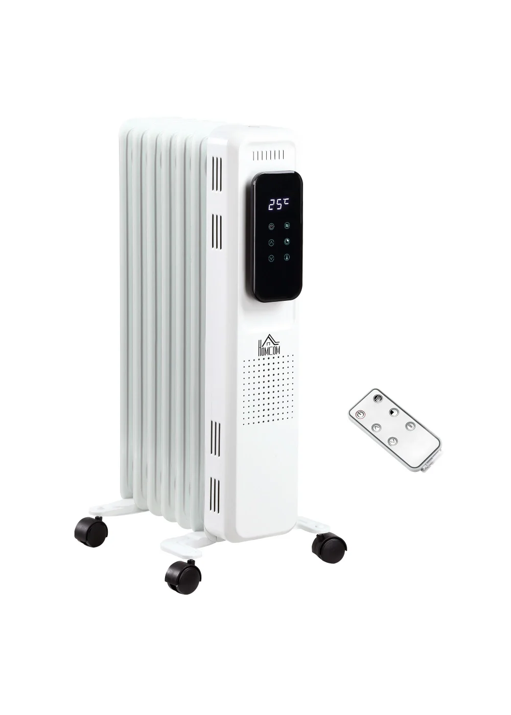 HOMCOM Oil Filled Radiator Heater (34.5cm x 24cm x 63cm) - One Size Image 1