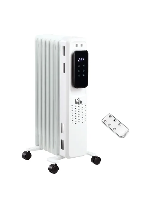 HOMCOM Oil Filled Radiator Heater (34.5cm x 24cm x 63cm) - One Size Image 1