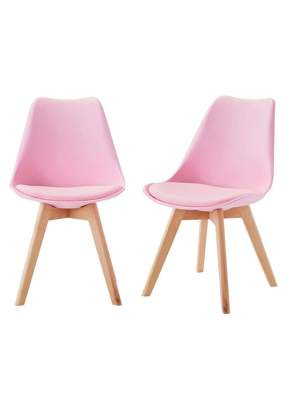 LPD Furniture Set of 2 Louvre Chairs Pink (810x485x555mm) - One Size Image 1