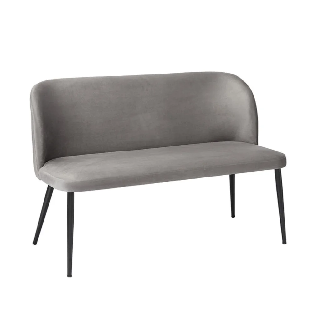 LPD Furniture Zara Dining Bench Grey (810x615x1210mm) - One Size | Matalan