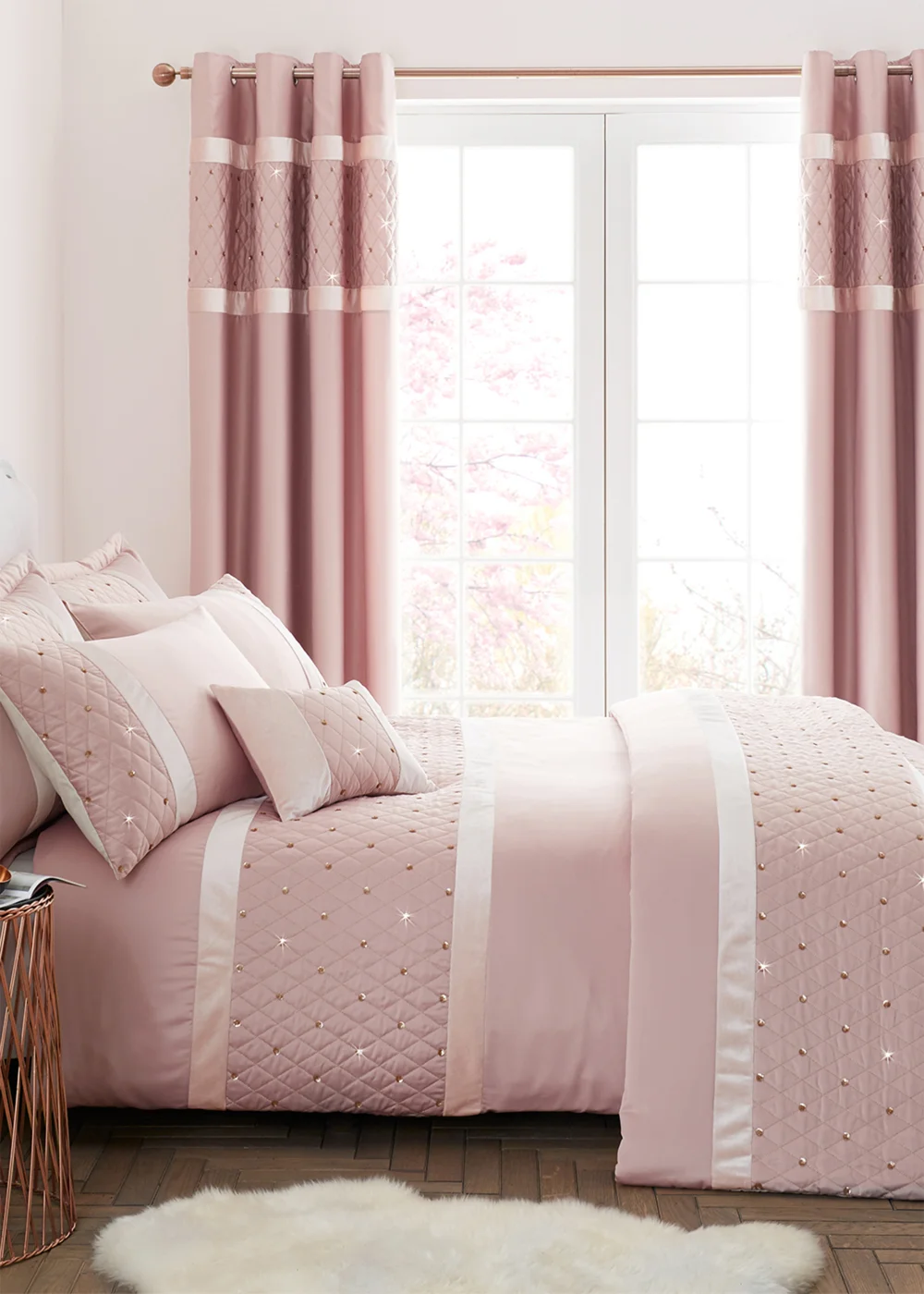 Catherine Lansfield Sequin Cluster Duvet Cover - Double Image 1