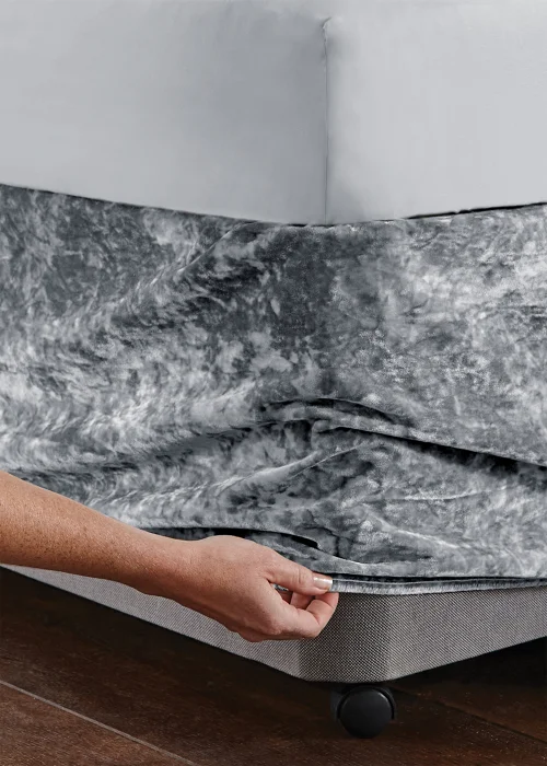 Catherine Lansfield Crushed Velvet Divan Base Wrap - Double Image 4