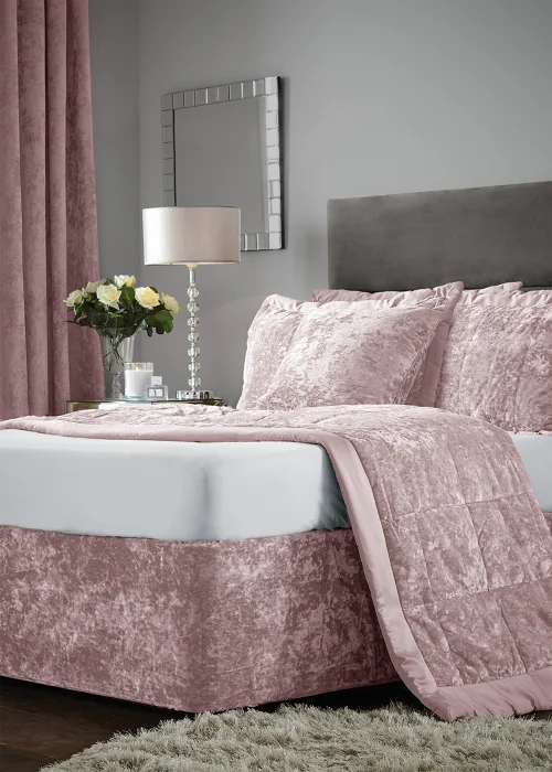 Catherine Lansfield Crushed Velvet Divan Base Wrap - Double Image 5