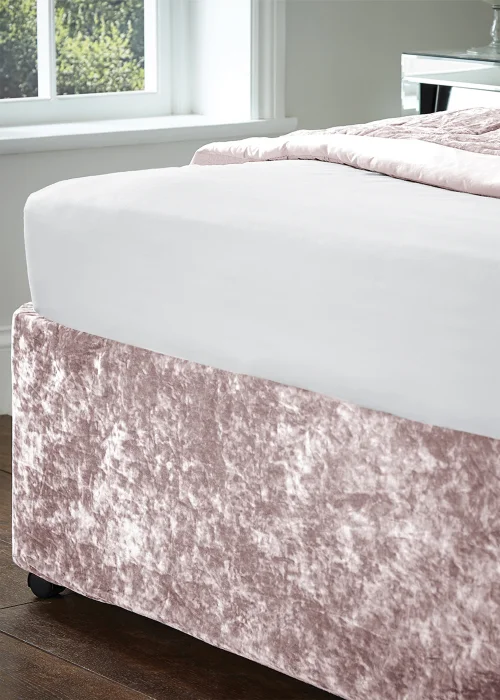 Catherine Lansfield Crushed Velvet Divan Base Wrap - Double Image 2
