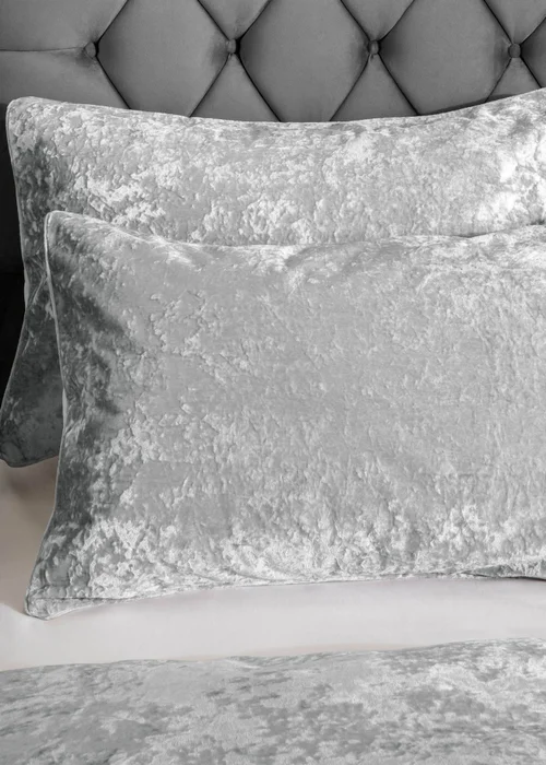 Catherine Lansfield Crushed Velvet Duvet Cover Set - Double Image 2