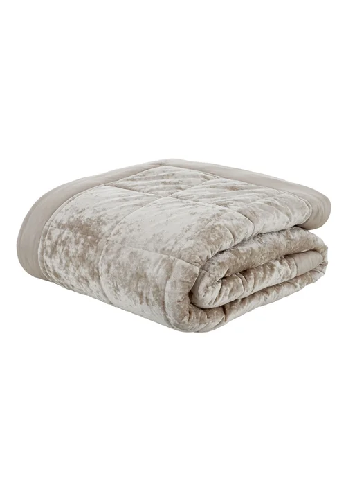 Catherine Lansfield Crushed Velvet Quilted Bedspread (220x220cm) - One Size Image 4