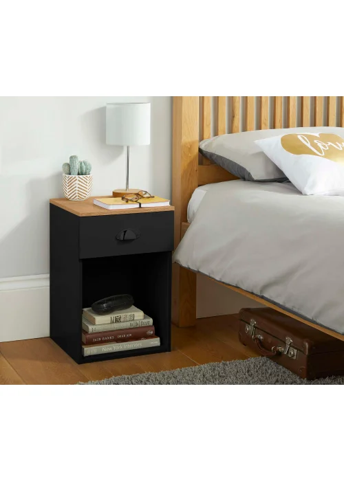 Lloyd Pascal Linwood One Drawer Bedside Table (48cm x 32cm x 31.5cm) - One Size Image 1