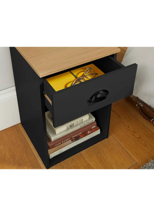 Lloyd Pascal Linwood One Drawer Bedside Table (48cm x 32cm x 31.5cm) - One Size Image 3
