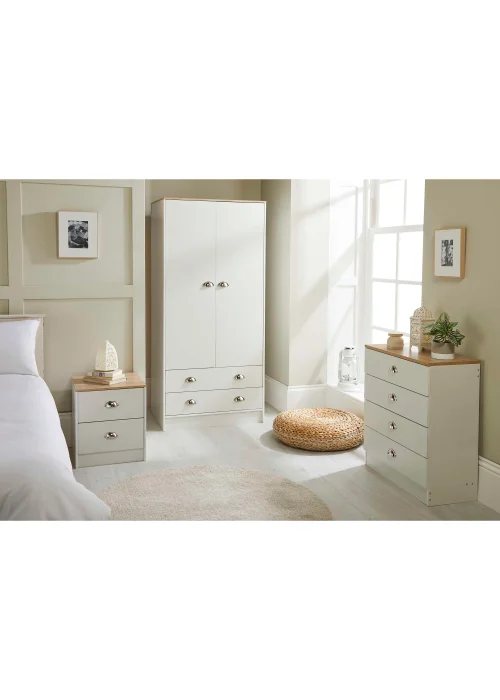 Lloyd Pascal Linwood One Drawer Bedside Table (48cm x 32cm x 31.5cm) - One Size Image 5