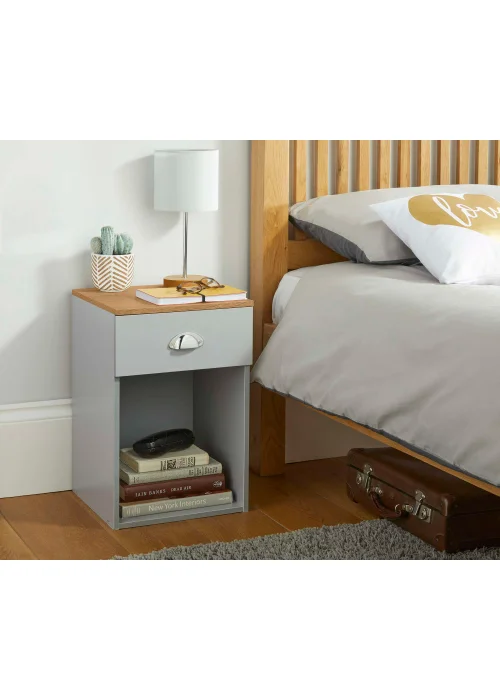Lloyd Pascal Linwood One Drawer Bedside Table (48cm x 32cm x 31.5cm) - One Size Image 3