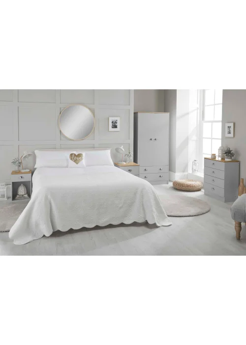 Lloyd Pascal Linwood One Drawer Bedside Table (48cm x 32cm x 31.5cm) - One Size Image 2