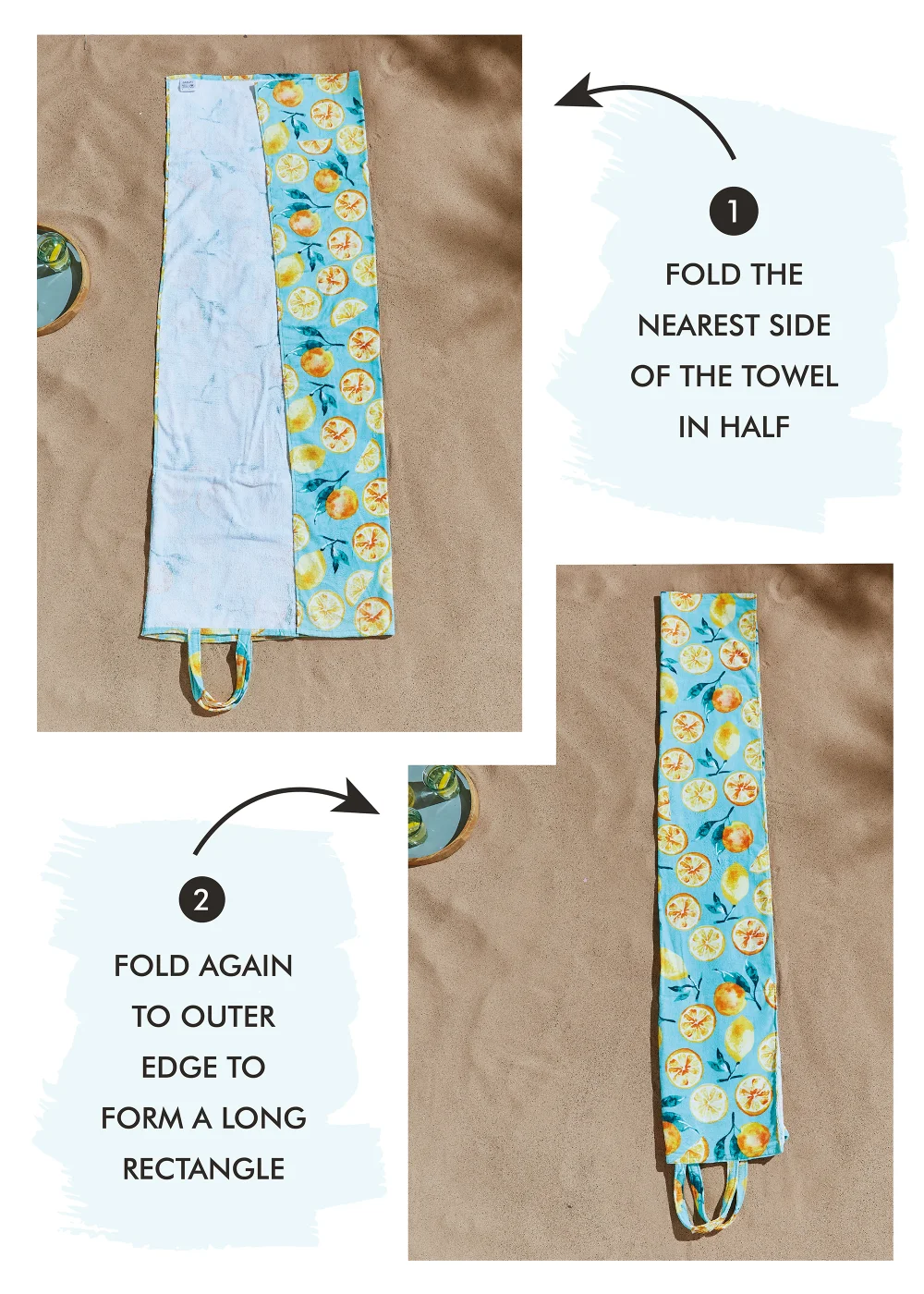 Catherine Lansfield Summer Fruits Cotton Beach Towel in a Bag - 90W x 160D(cm) Image 2