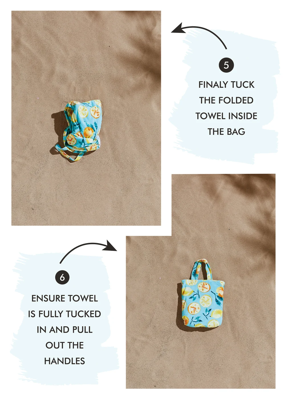 Catherine Lansfield Summer Fruits Cotton Beach Towel in a Bag - 90W x 160D(cm) Image 4