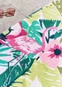 Sassy B Tropical Flamingo Stripe Cotton Beach Towel - One Size Image 3