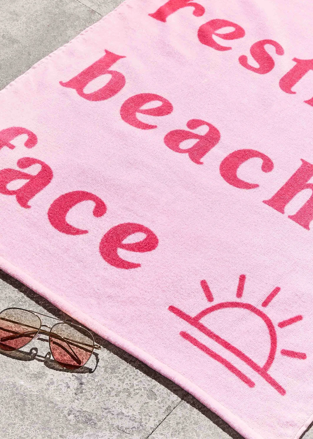 Sassy B Resting Beach Face Cotton Beach Towel - One Size Image 2