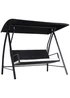 Outsunny 3 Seater Garden Rattan Swing Chair Hammock - One Size Image 2