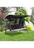 Outsunny 3 Seater Garden Rattan Swing Chair Hammock - One Size Image 1
