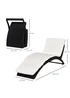 Outsunny Garden Rattan Sun Lounger (156cm x 59cm x 78cm) - One Size Image 3