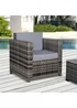 Outsunny 1 Seater Rattan Garden Chair (75cm x 70cm x 80cm) - One Size Image 1