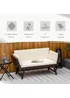 Outsunny 2 in 1Rattan Folding Chaise Lounger w/ Cushion - One Size Image 5