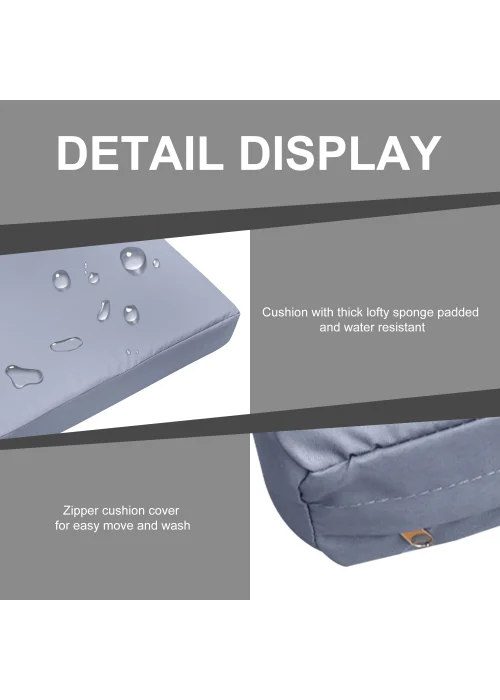 Outsunny Rattan Wicker 3 Seater Sofa with 10 cm Thick Padded Cushion - One Size Image 5