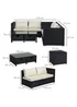 Outsunny 4 Seat Patio Rattan Sofa Set - One Size Image 3