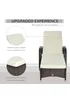 Outsunny Adjustable Wicker Rattan Sun Lounger (200cm x 73cm x 30-103cm) - One Size Image 5