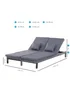Outsunny 2 Person Rattan Lounger (195cm x 120cm x 28cm) - One Size Image 3